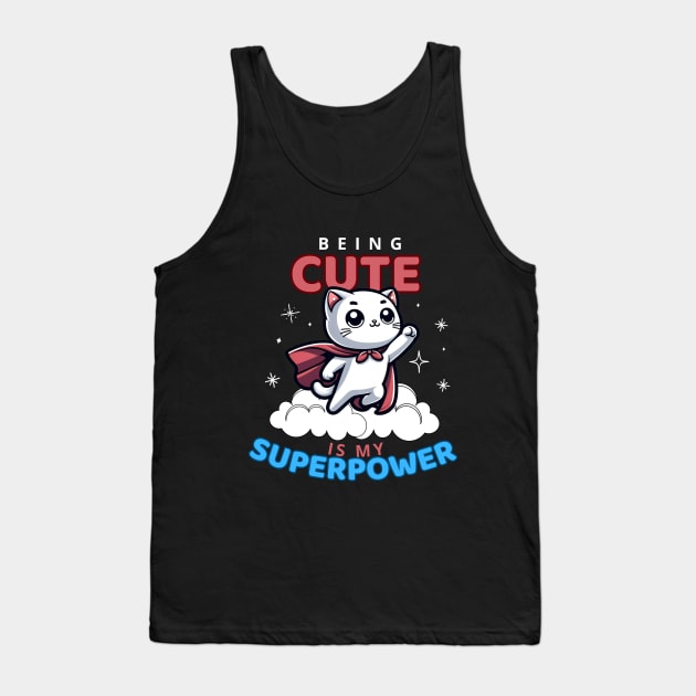 Superhero Cat Tee: Cute & Mighty - Perfect for All Ages Tank Top by Ingridpd